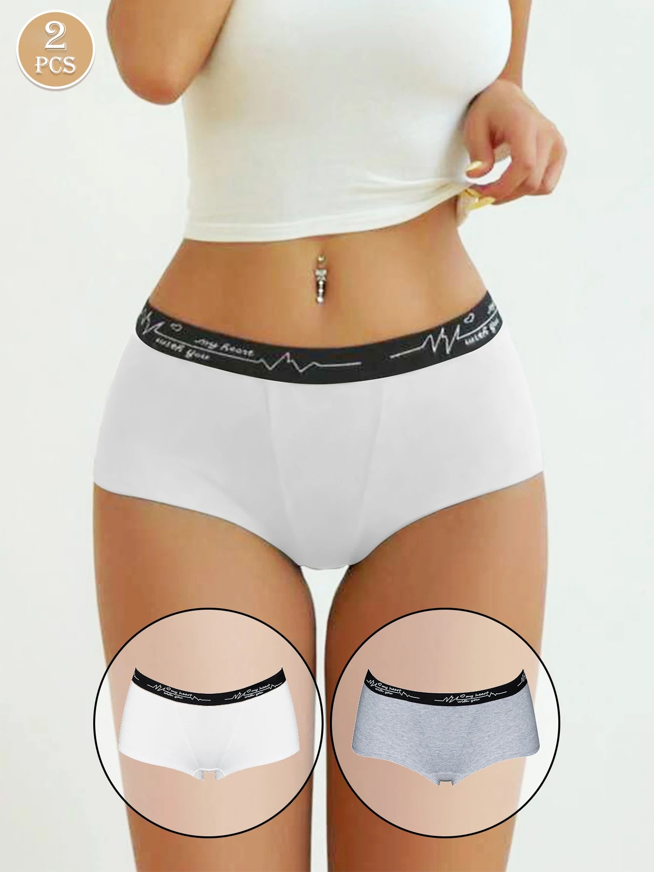 Ladies Solid color boxers Briefs Comfortable Female Underwear Sporty Style Casual Sexy Panties for Women S-XL