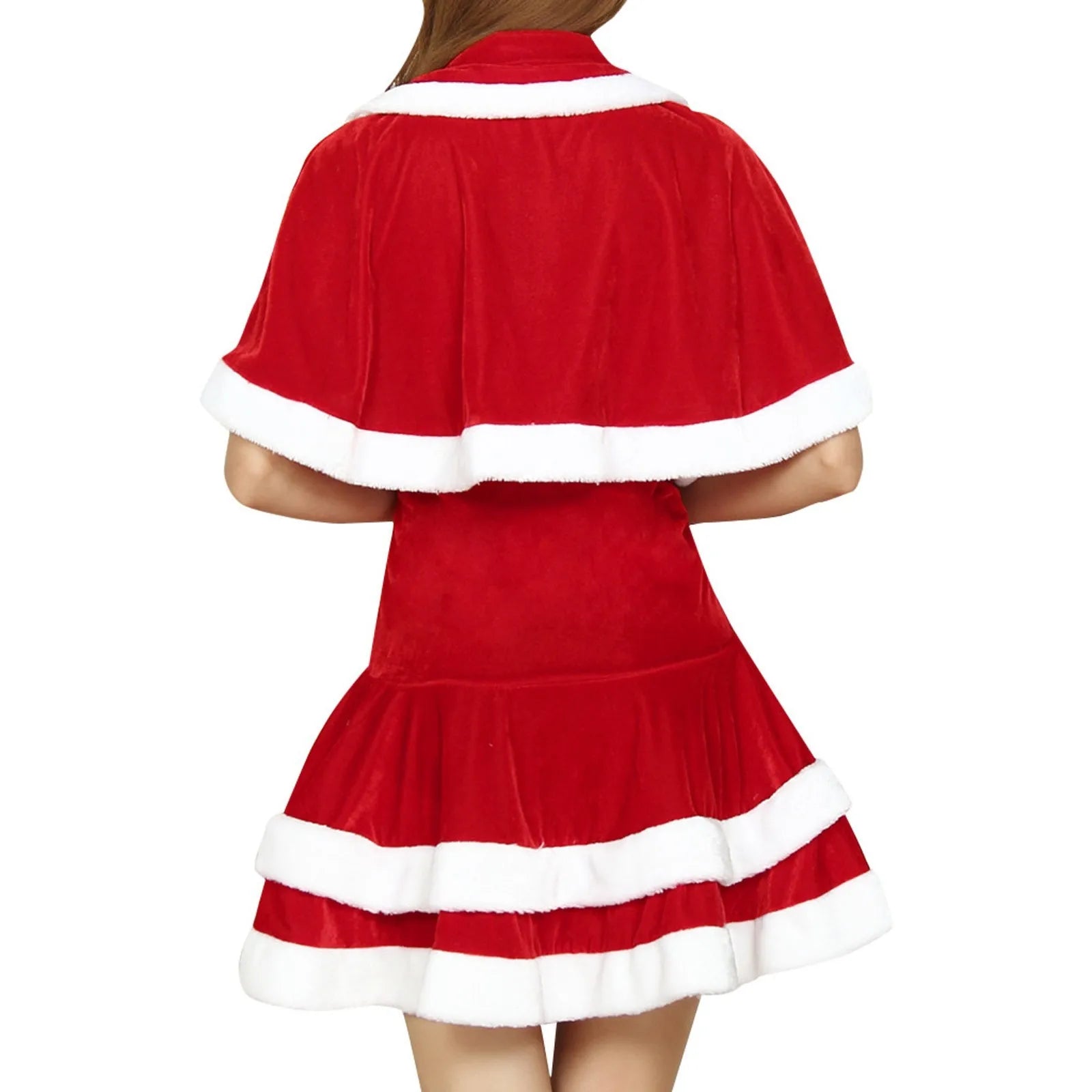 Christmas Lingerie Woman Women'S Cosplay 3pc Lingerie Set Hat Wrap Dress Three Piece Outfit Christmas Day Lingeries Sexy Hot