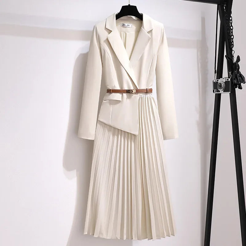 Elegant Slimming Long Sleeve Dress For Women 2024 Autumn New Style French Suit Style Warm Soft System Clothing