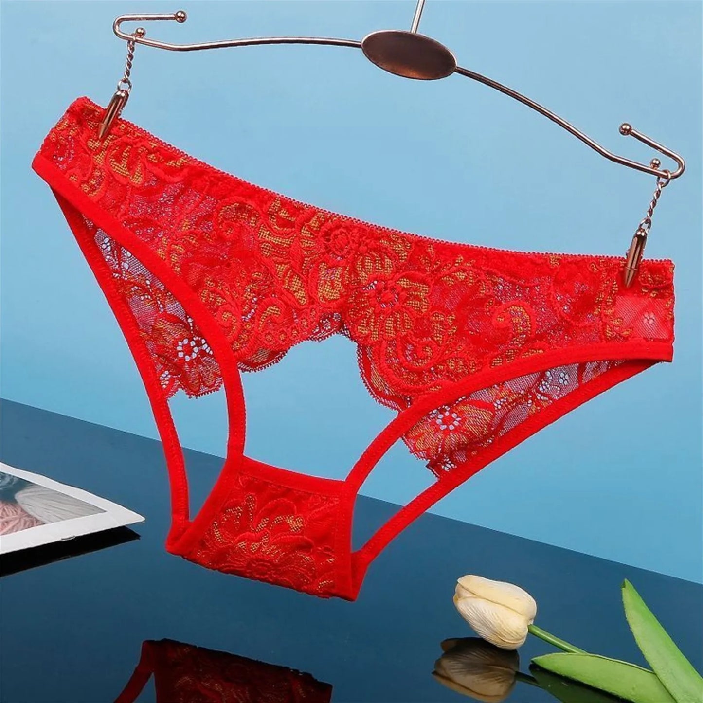 Sexy Hollow Out Underwear For Women Lace Low Waist Hipster Female Floral Embroidered Panties Underpants Sheer Thin Briefs