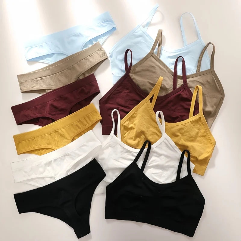 Seamless Ribbed Wireless Bralette Tank – Unlined Stretch Crop Top