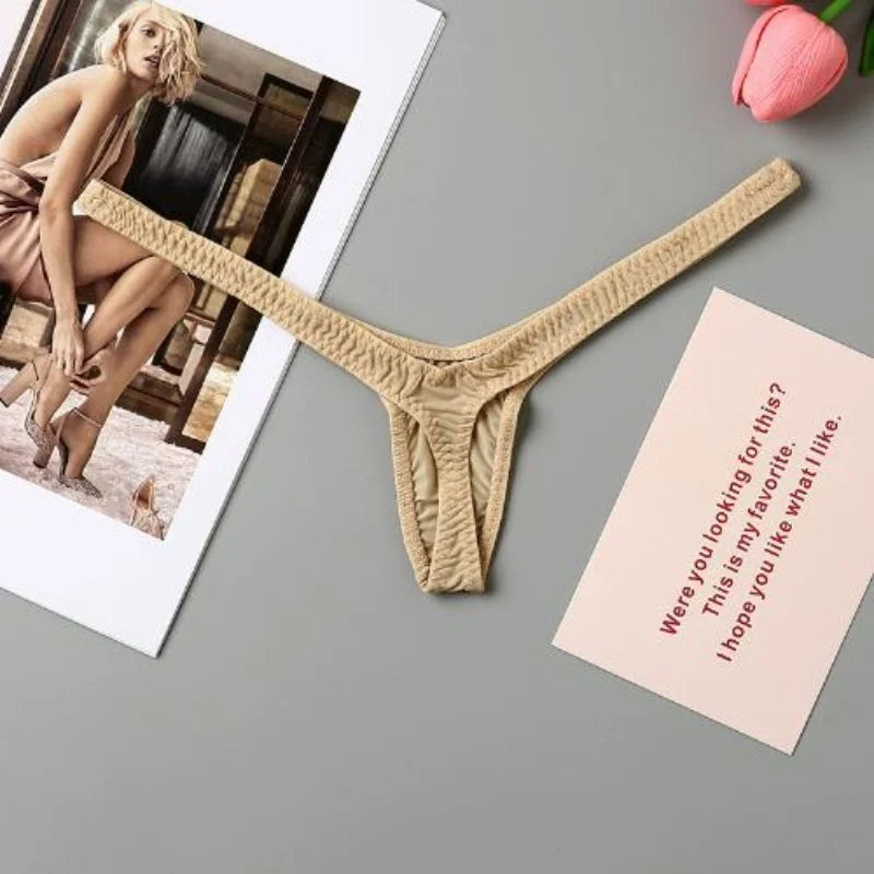 2/4pcs New Deep V Thong Women's Breathable  Line Sexy Hot Waist Mini Panties Bikini Bottom Thongs Female Panty Women Underwear