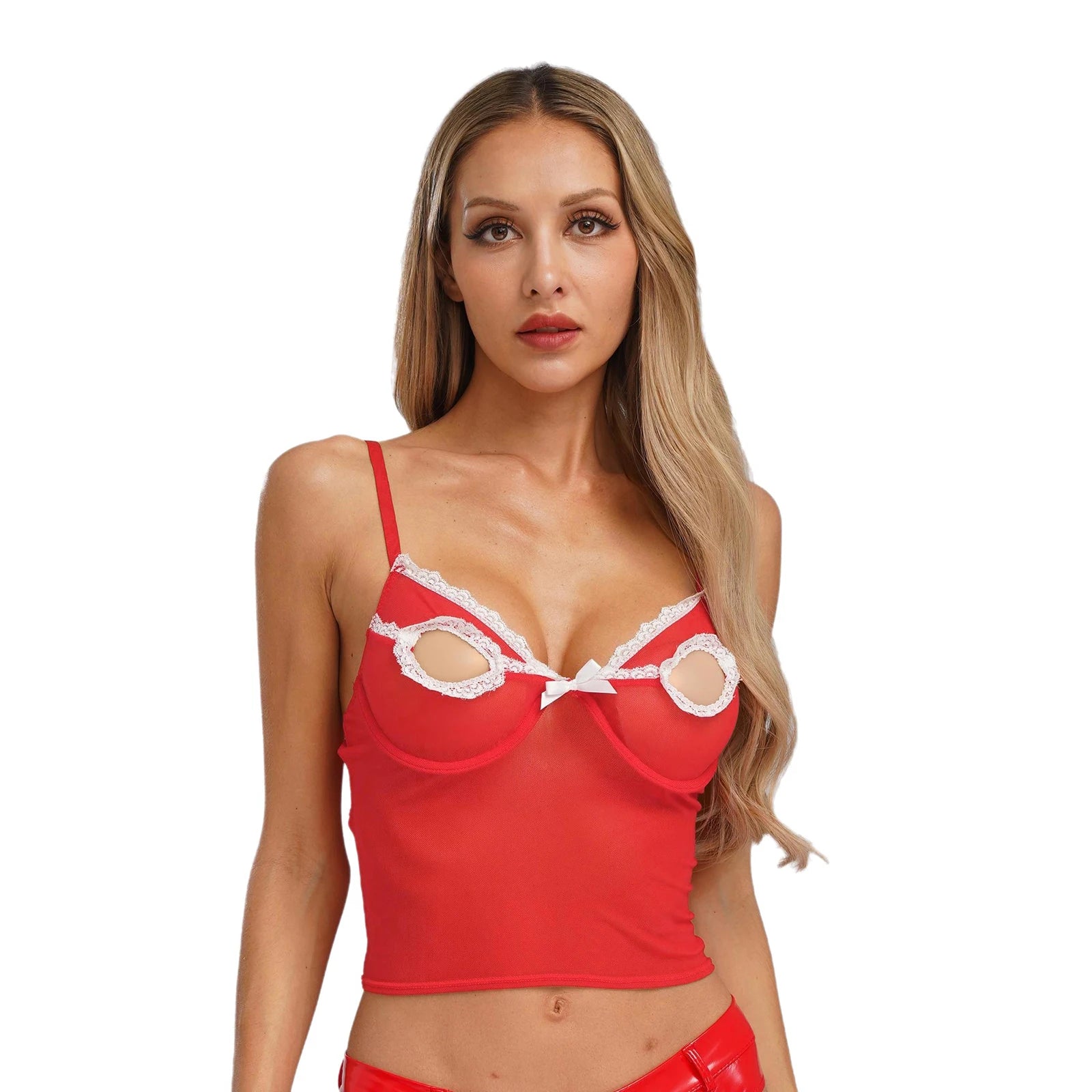 night club  Bra Sexy Vest Tops Pad-free Underwired Bare Breast