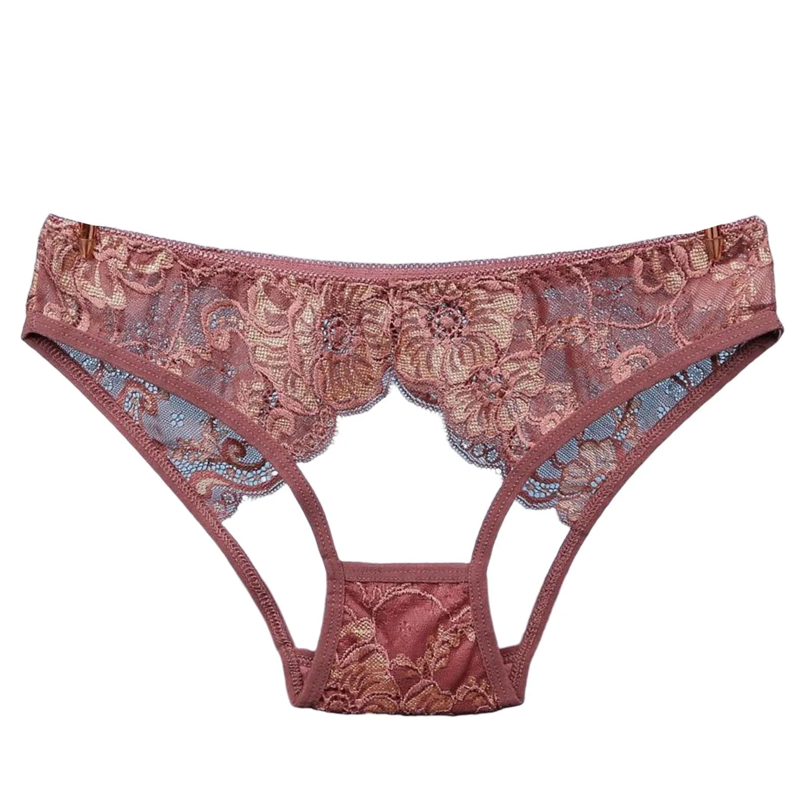 Sexy Hollow Out Underwear For Women Lace Low Waist Hipster Female Floral Embroidered Panties Underpants Sheer Thin Briefs