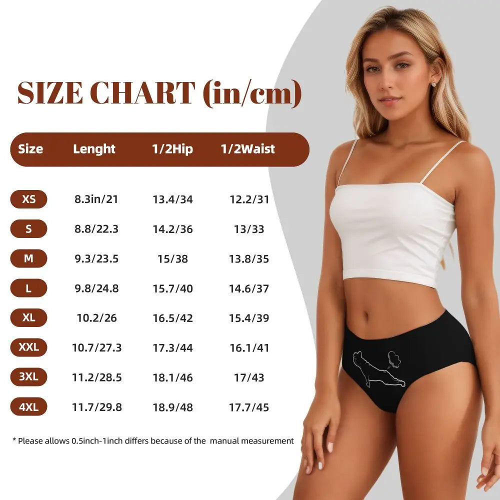 Custom Womens French Bulldog Christmas Santa Claus Brief Panties Female Stretch Underwear Underpants