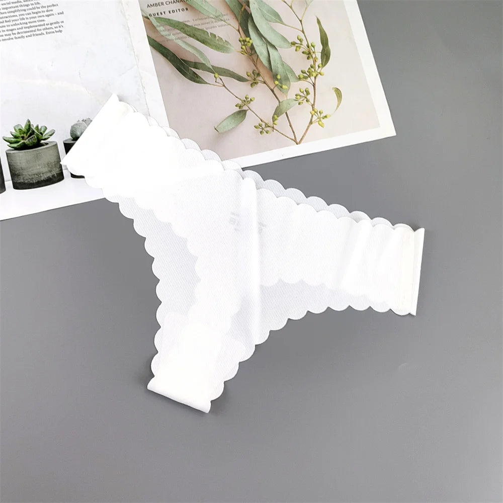3 Pieces Seamless Thong Panties Pack Women Invisible Thread Ice Silk Sexy G-string Underwear Bikini Brief Plus Size