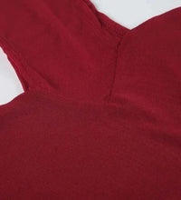 Solid Red Mesh Corset Bodysuit