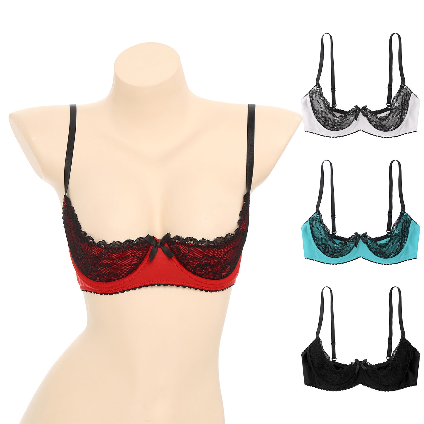 Womens Sexy Half Cup Bra