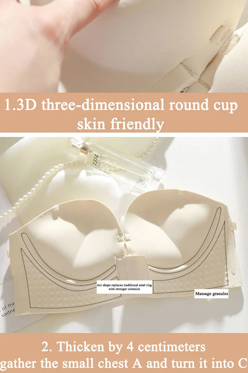 Front-Closure Wireless Cross-Back Posture Support Sports Bra – Breathable Comfort Underwear