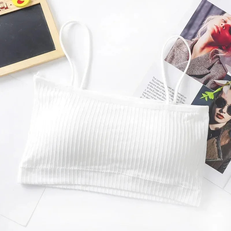 Women’s Cotton Seamless Tube Top Crop Bra – Comfort Sports & Sexy Loungewear