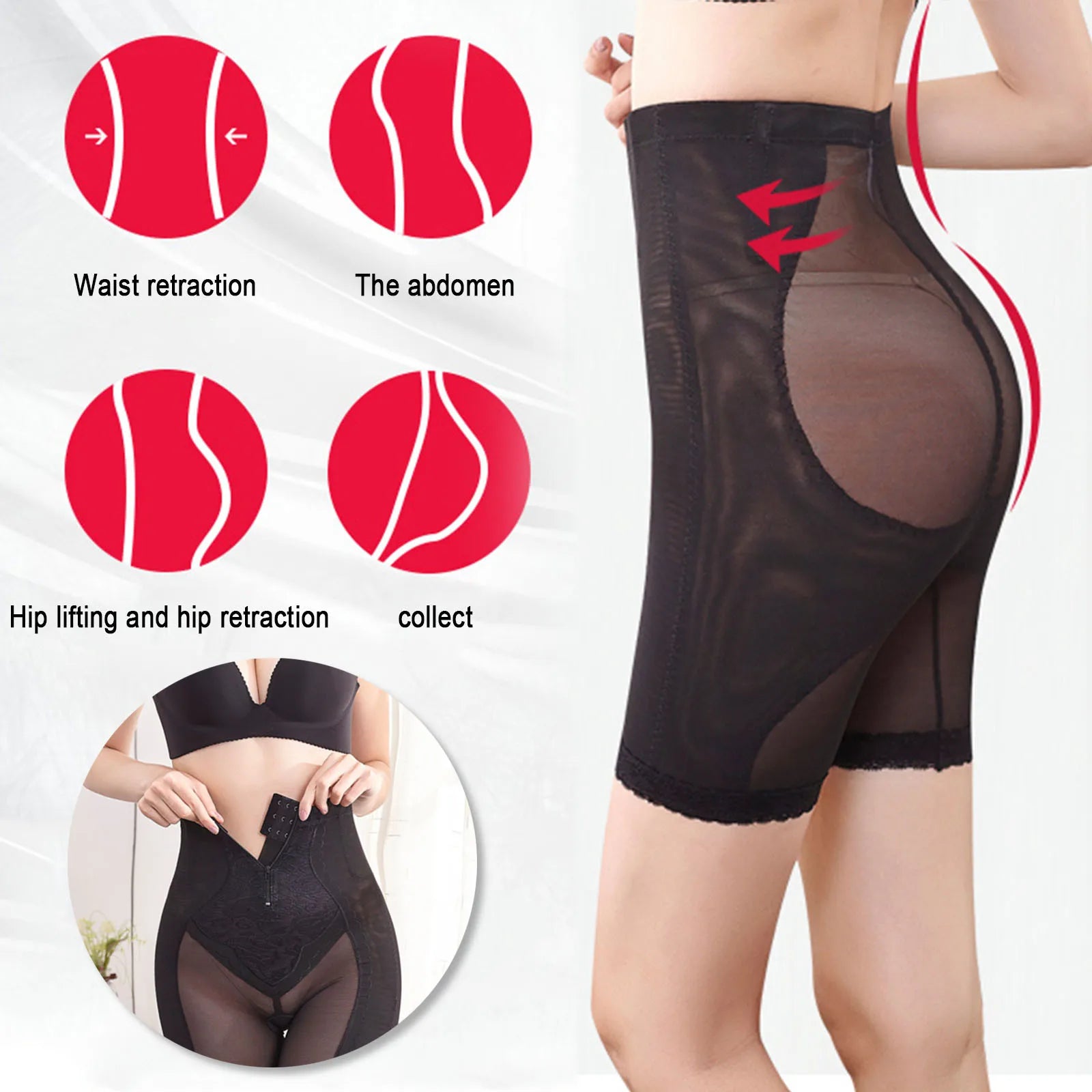 Seamless High Waist Tummy Control Shapewear Panties – Lady Trainer Briefs for Women (Plus Size, Solid Color)