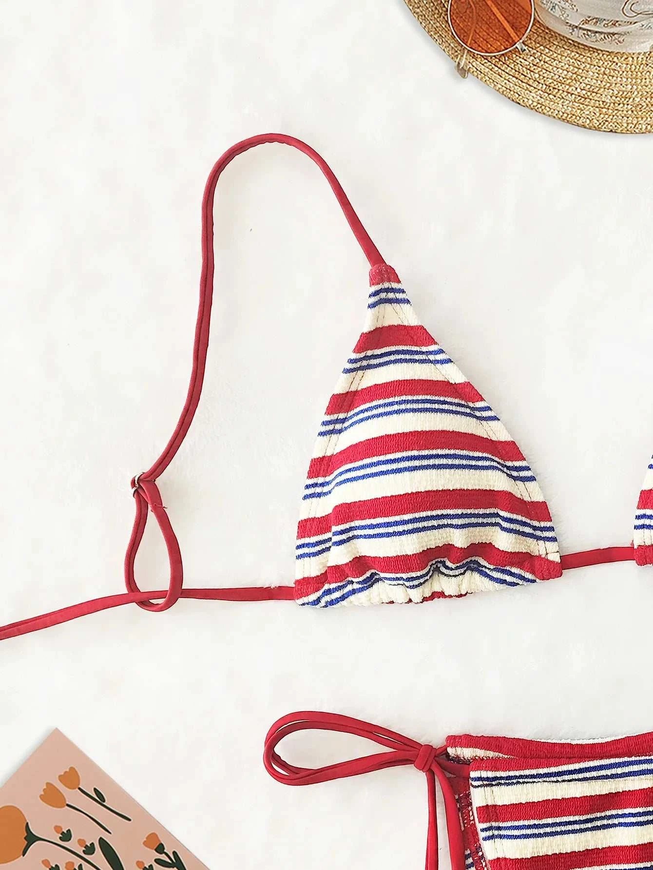 Women's Sexy Push-Up Two-Piece Swimsuit 2025 Bathing Suit Micro Beachwear Stripe Bikini Set Swimwear Trendy купальник женский