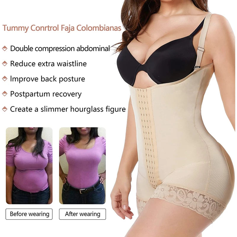 Postpartum Abdomen & Waist Reduction Girdle Body Shaper – Slimming Push-Up Control Panties for Women