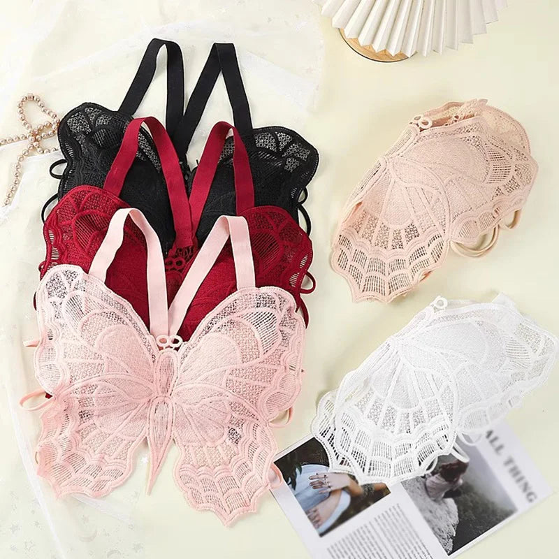 Summer Lace Butterfly Slim Sexy Exposed Navel Padded Camisole TankTop