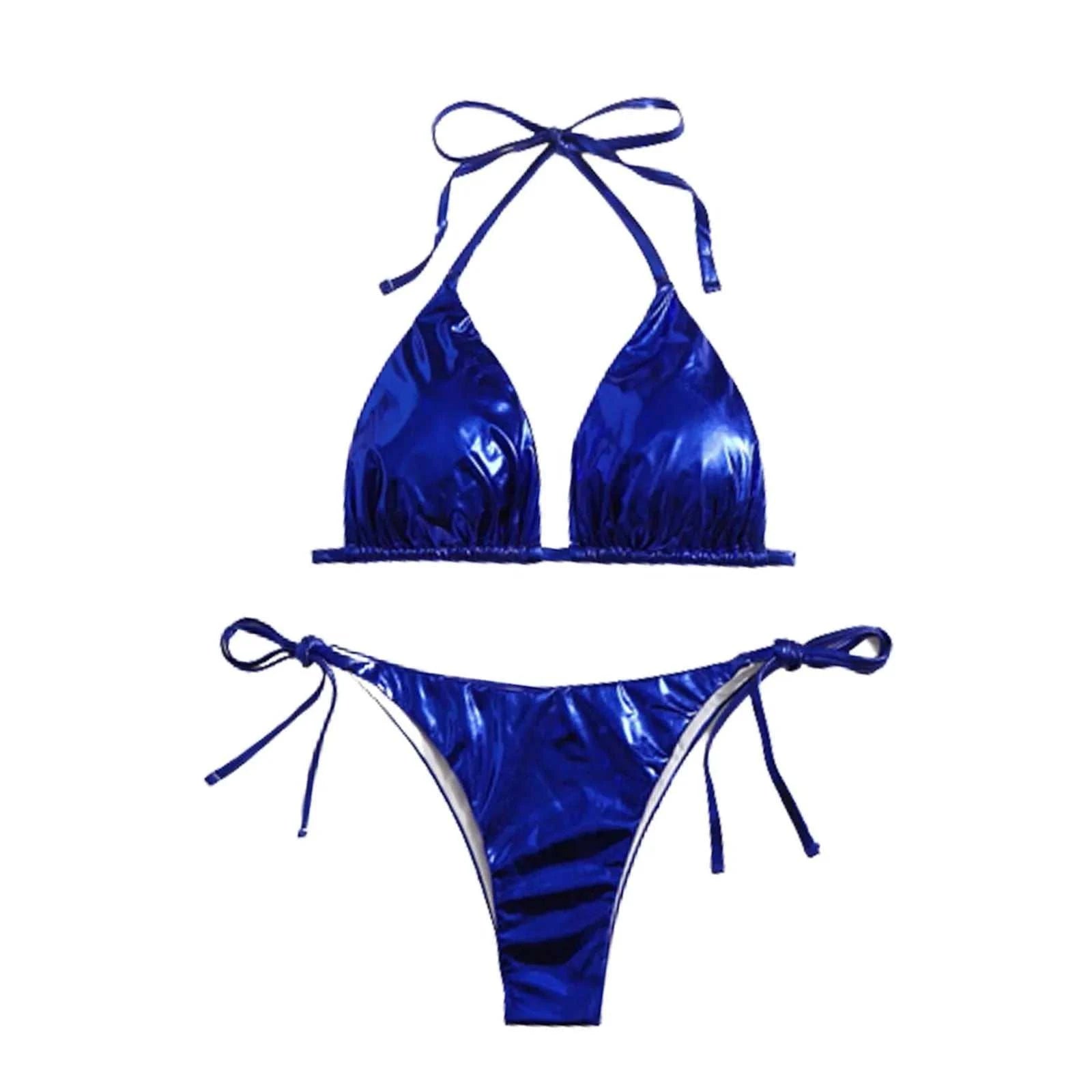 2023 New Mini Swimsuit Biquini Sexy Split Bikini Two Piece Swimsuit Looks Thin Sexy Swimsuit Set Triangle Cup Swimming Beachwear