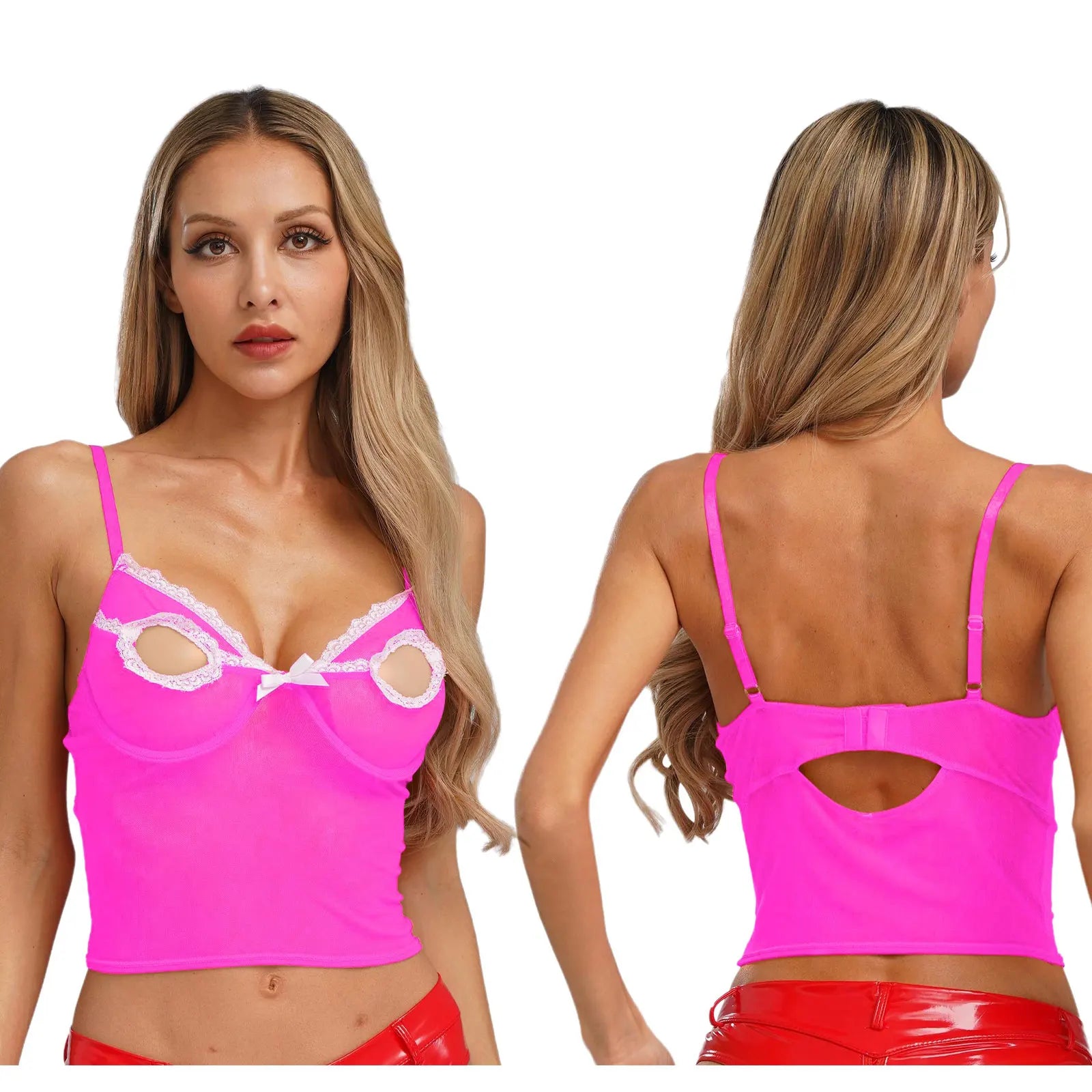 night club  Bra Sexy Vest Tops Pad-free Underwired Bare Breast