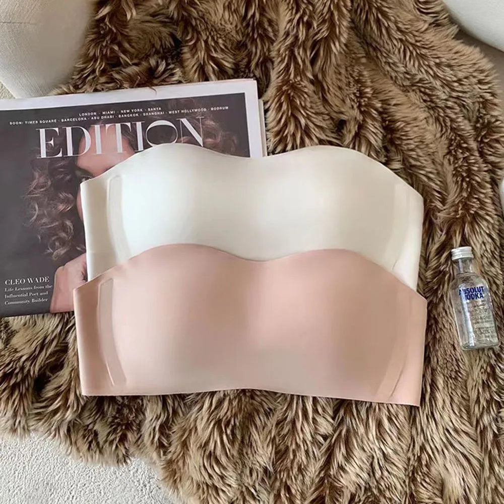 Women Sexy Strapless Bra Push Up Wireless Bras Tube Top Anti-Slip Seamless Invisible Bralette Without Straps Ladies Lingerie