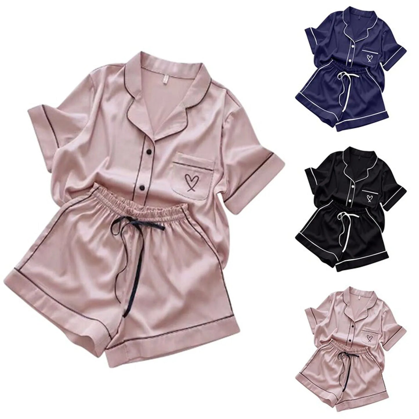 Women Pajamas Autumn Home Clothes Thin Tops And Shorts Suits That Can Be Worn Casual Two Piece Set Sleepwear For Sleeping