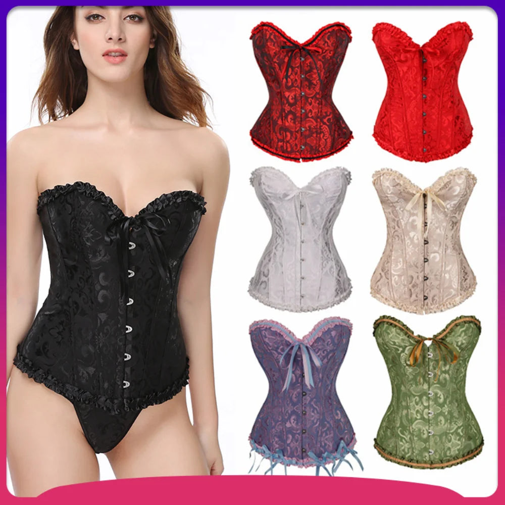 Sexy Slimming Corsets Waist Trainer Body Shaper Bustier Fajas Gothic Corset Lace Up Boned Corselete Shapewear Women Clothes