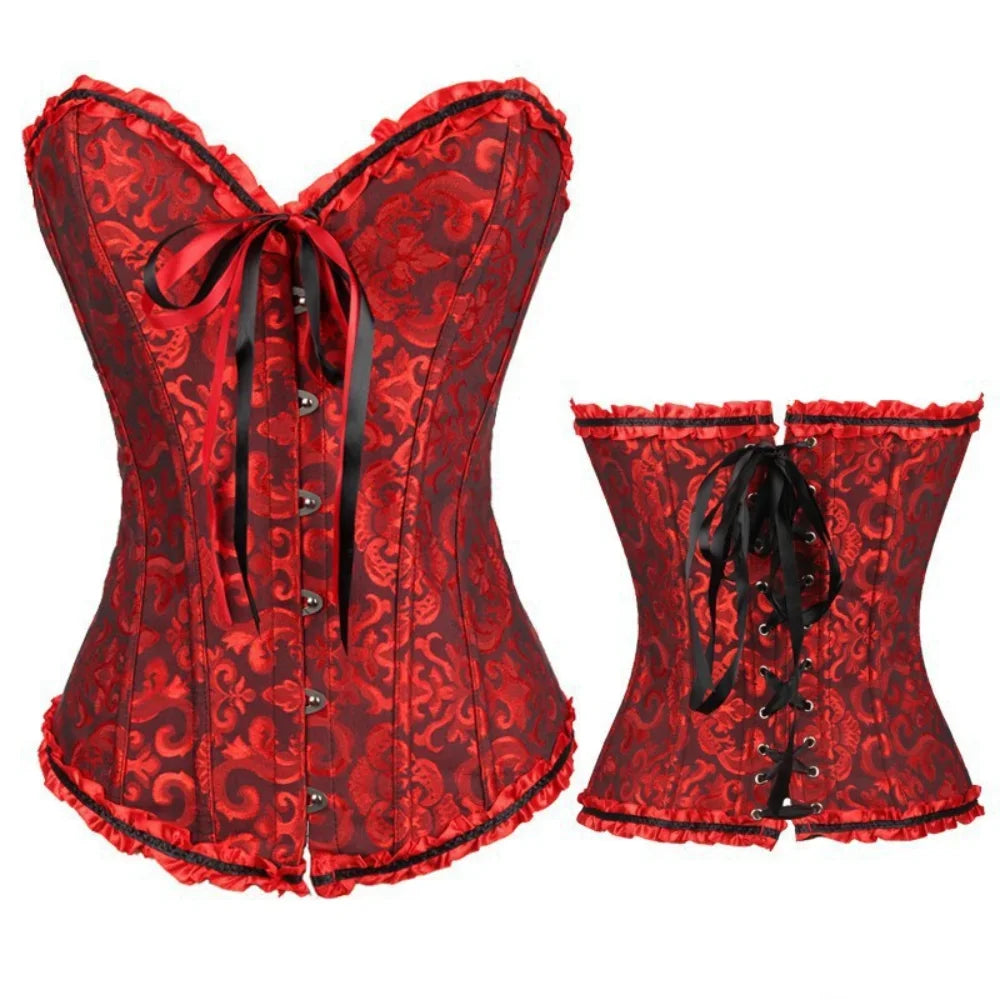 Sexy Slimming Corsets Waist Trainer Body Shaper Bustier Fajas Gothic Corset Lace Up Boned Corselete Shapewear Women Clothes