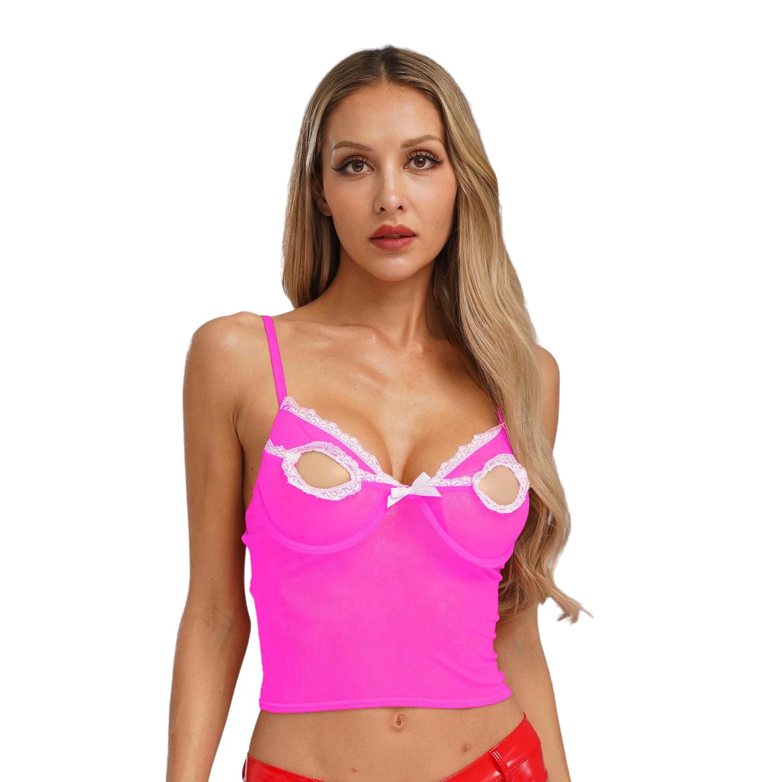 night club  Bra Sexy Vest Tops Pad-free Underwired Bare Breast