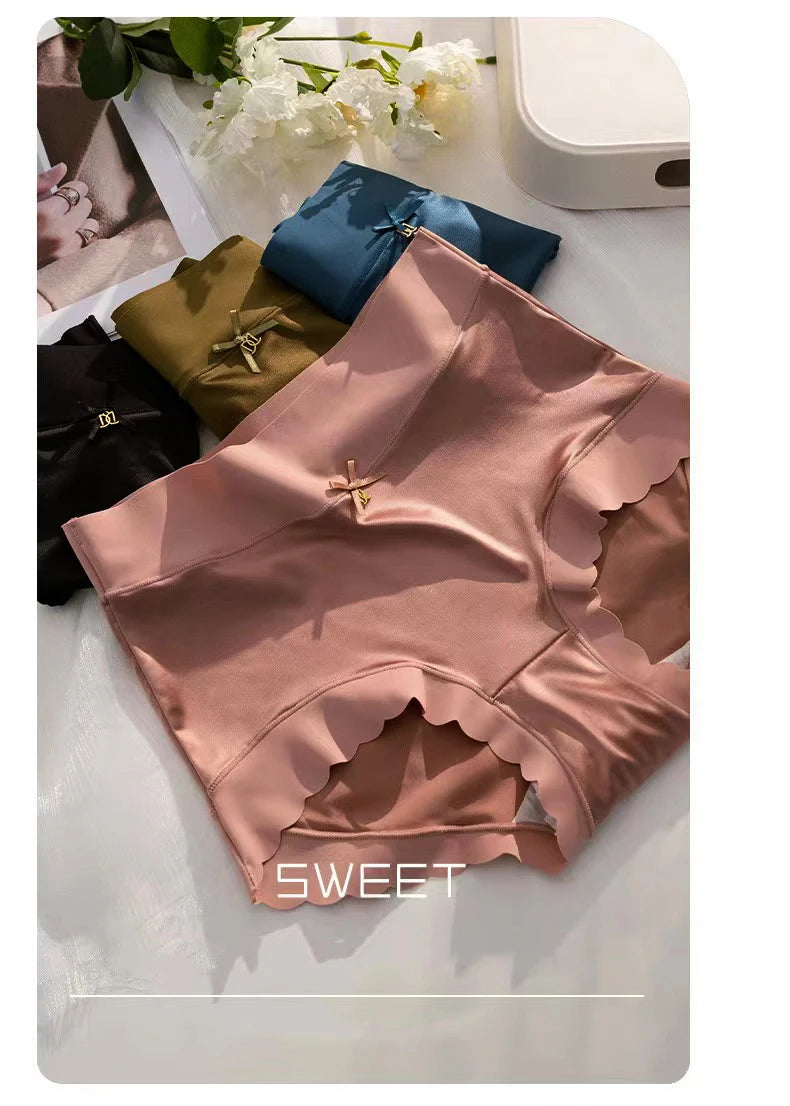 Ice silk Underwear Women's Briefs Soft Sexy High quality Comfortable Abdomen Panties smooth Lingerie