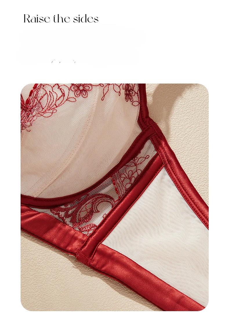 Embroidery Lace Unlined Anti-Sagging Summer Bra – Sexy Women’s Underwear (FW6043)