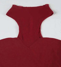 Solid Red Mesh Corset Bodysuit
