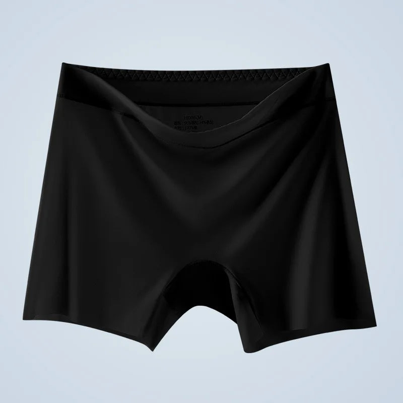 3PCS Ice Silk Ultra-Thin High Waist Boxer Briefs – Seamless Quick-Drying Plus Size Panties for Women
