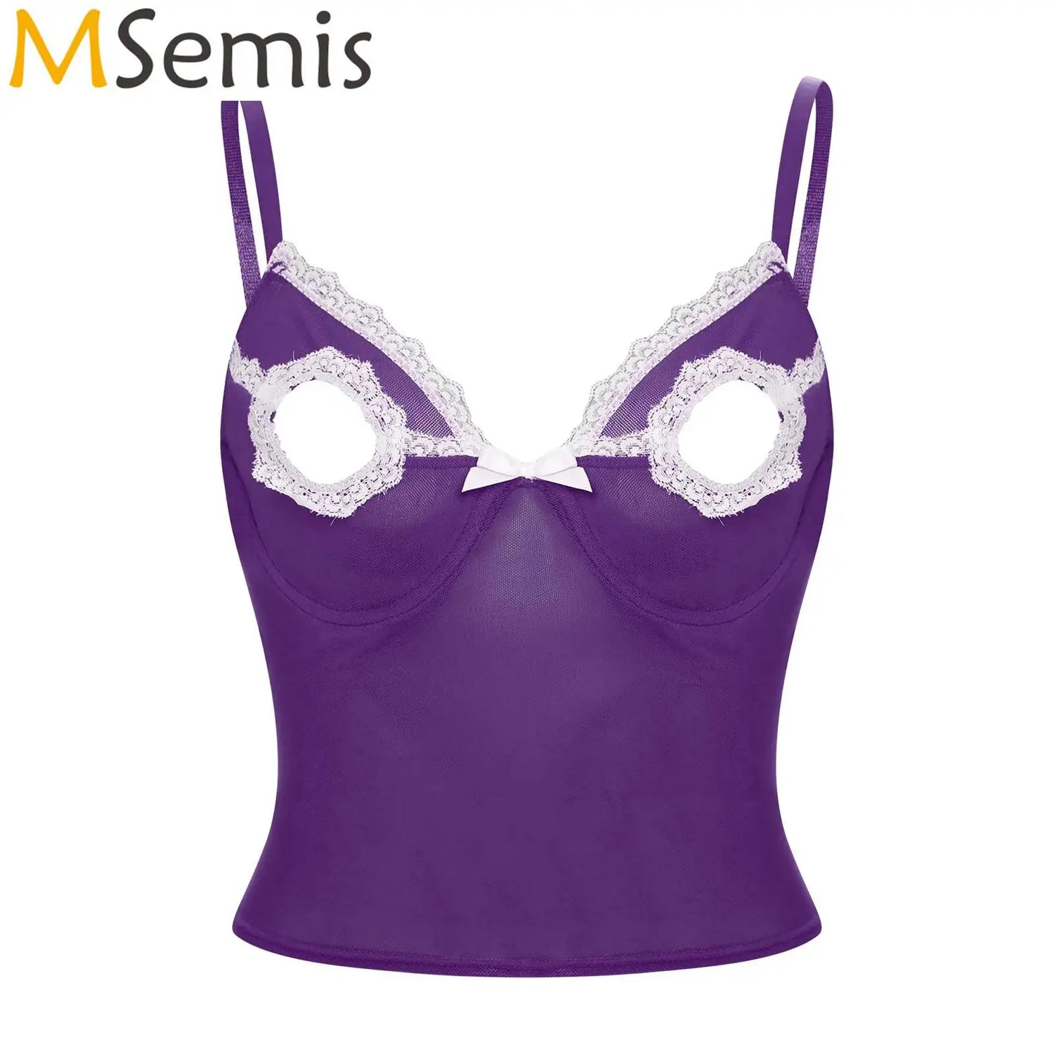 night club  Bra Sexy Vest Tops Pad-free Underwired Bare Breast