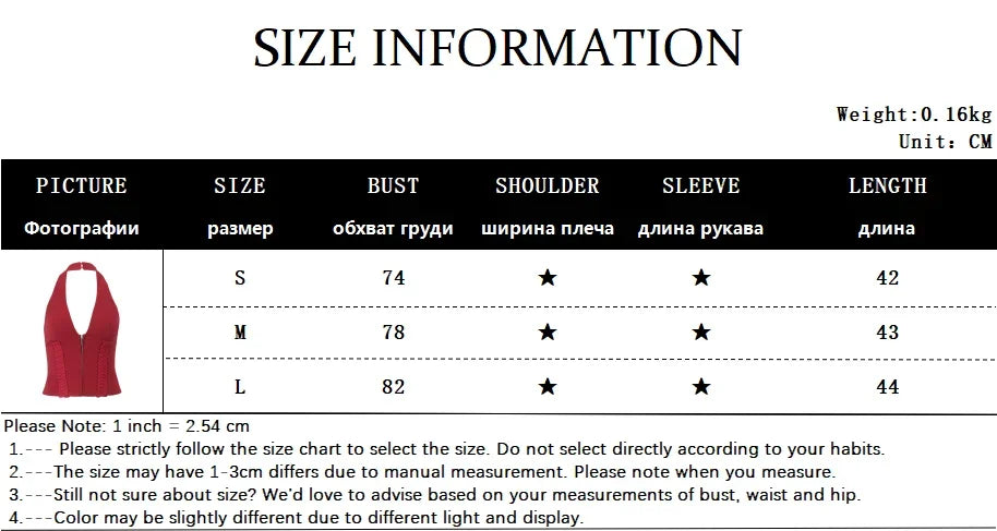 Fashion Cross Tie Zipper Slim Women's Vest Sexy Off Shoulder Backless Sleeveless Halter Top Casual Summer Street Camis