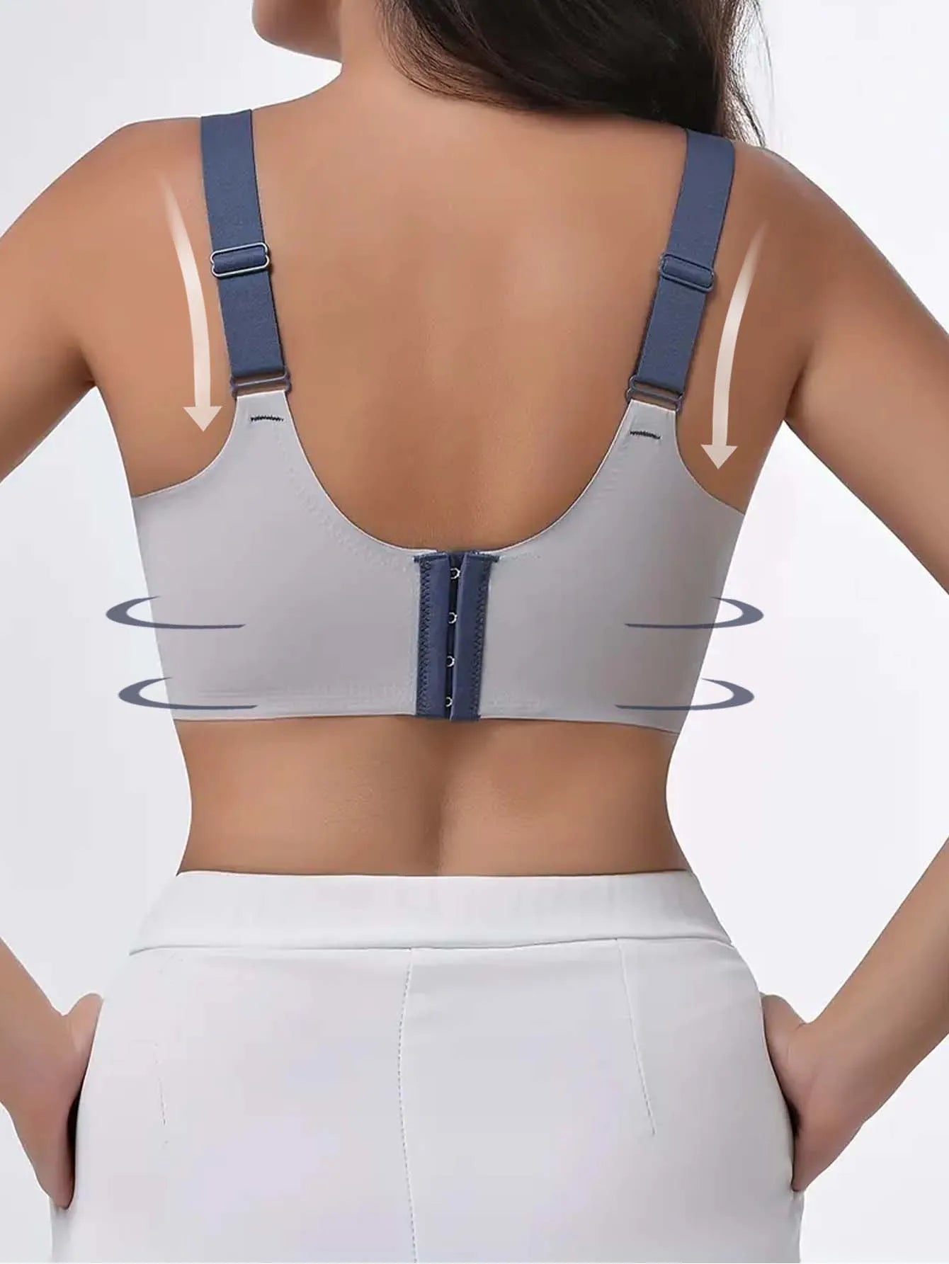 8-piece women's high-intensity sports bra - shock-absorbing and anti sagging design, breathable and elastic sports top