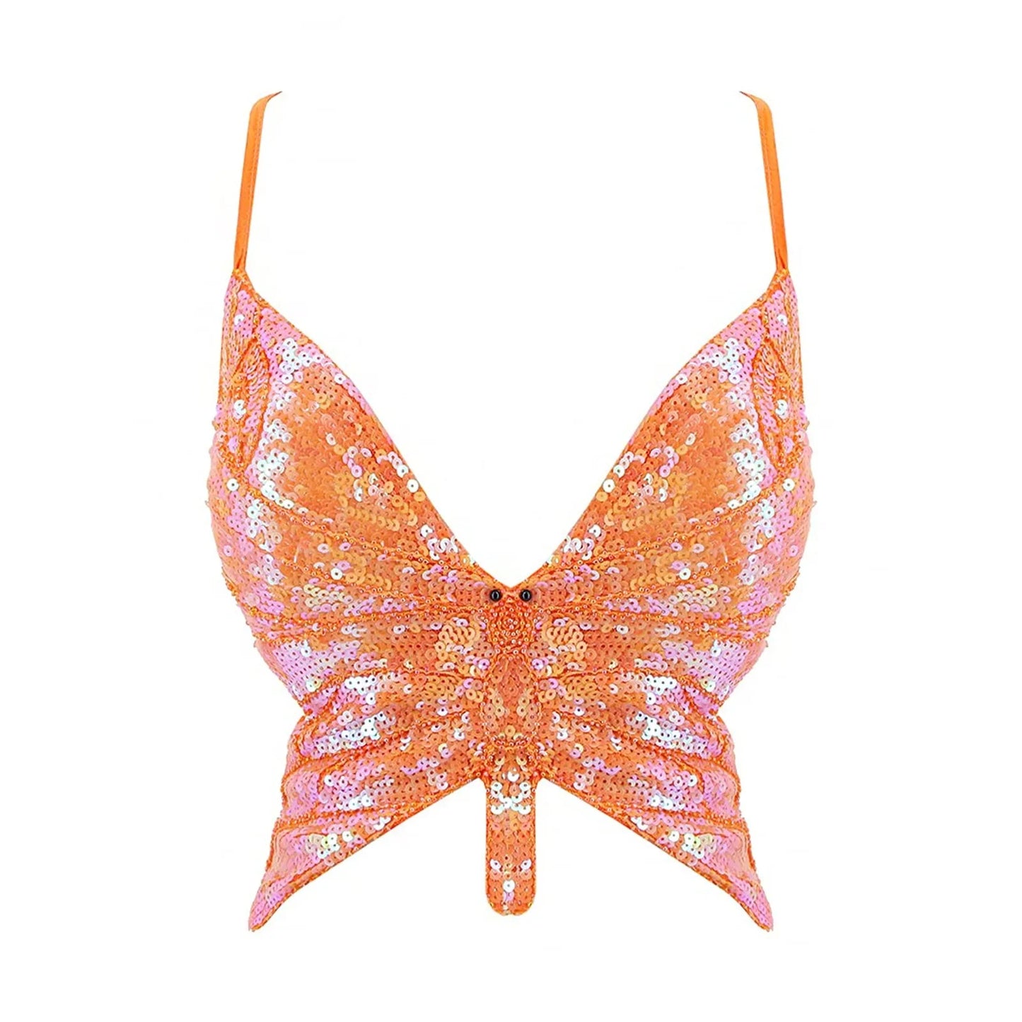 Sparkly Sequin Backless Bandage Crop Top – Sexy Sleeveless Dance & Carnival Vest for Women