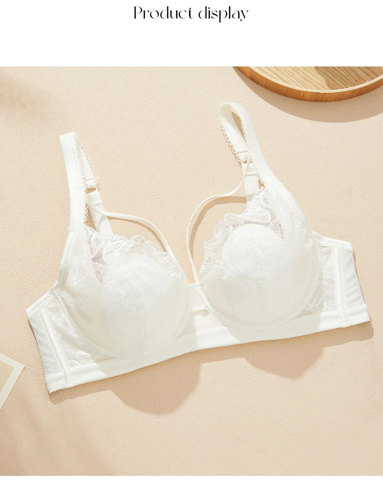 Embroidery Lace Unlined Anti-Sagging Summer Bra – Sexy Women’s Underwear (FW6043)