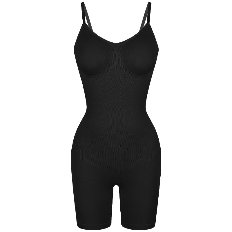 Seamless Tank Bodysuit Shapewear – Full-Body Slimming with Tummy Control, Anti-Chafing Shorts & Butt Lifter Waist Trainer