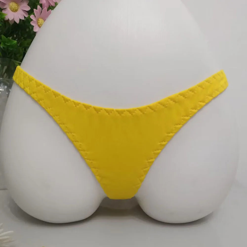 Women‘s Panties Solid G-strings Thongs Sexy Low Waist Temptation Lingeries Underwear For Ladies Brief Female Bikini Underpant
