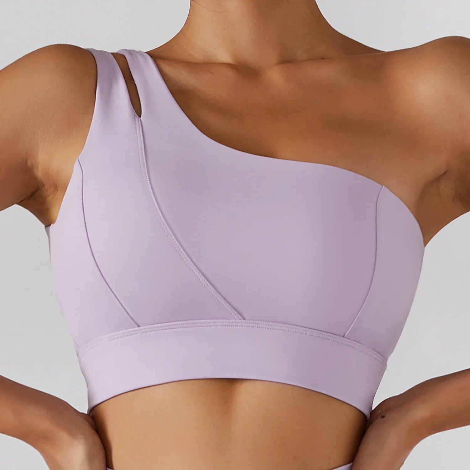 One-Shoulder Push-Up High-Impact Sports Bra – Sexy Gym & Running Vest