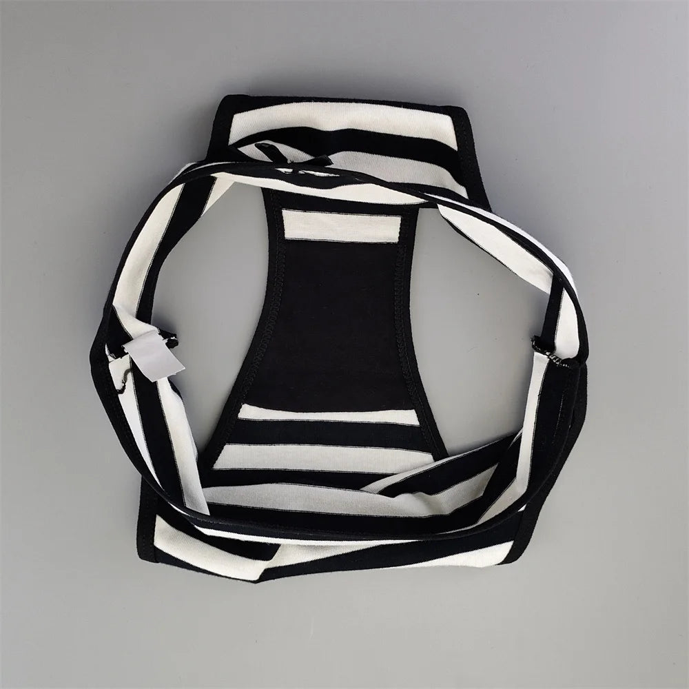 6PCS Women Cute Sexy Stripe Cotton Underwear Panties Bow Bikini Brief Lovely Girls Cotton Lingerie M/L/XL