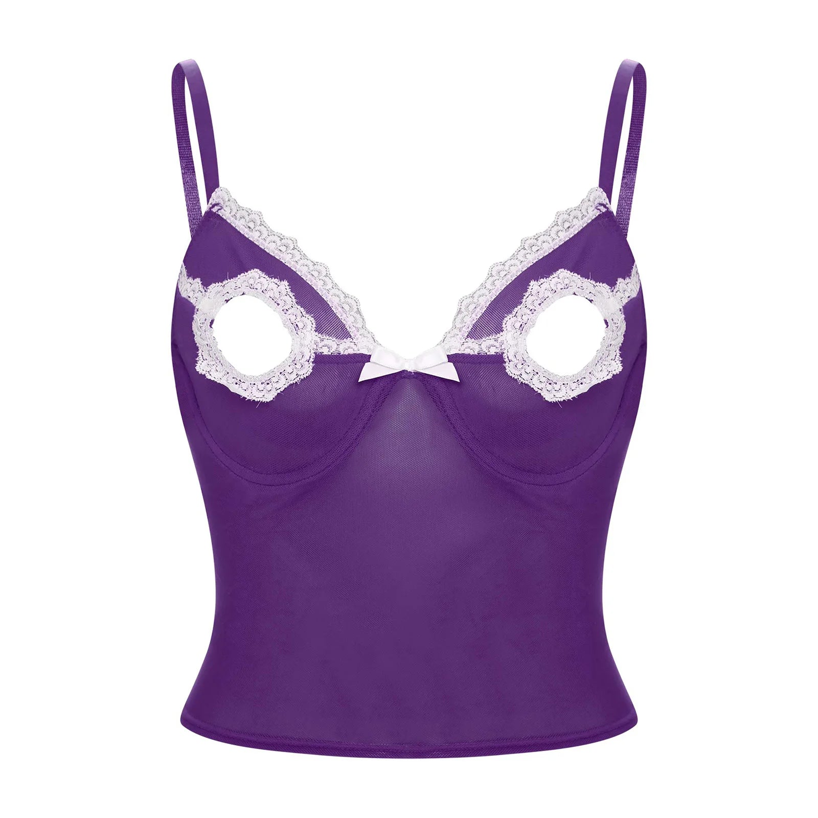 night club  Bra Sexy Vest Tops Pad-free Underwired Bare Breast