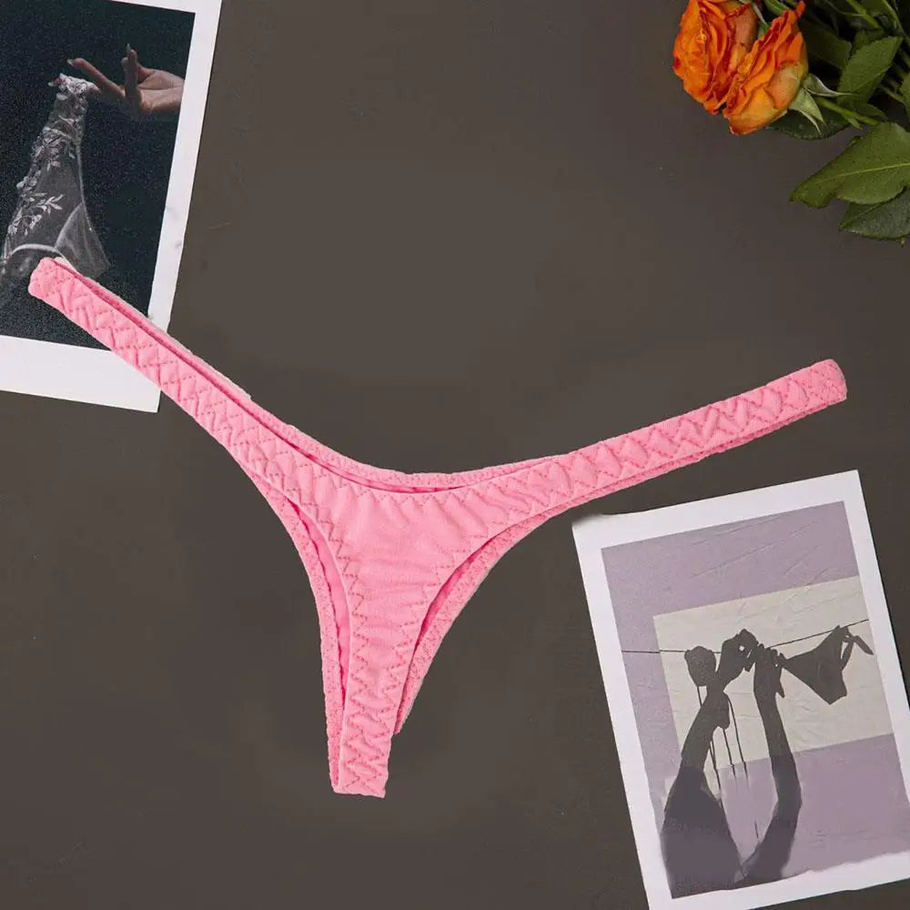 Women‘s Panties Solid G-strings Thongs Sexy Low Waist Temptation Lingeries Underwear For Ladies Brief Female Bikini Underpant