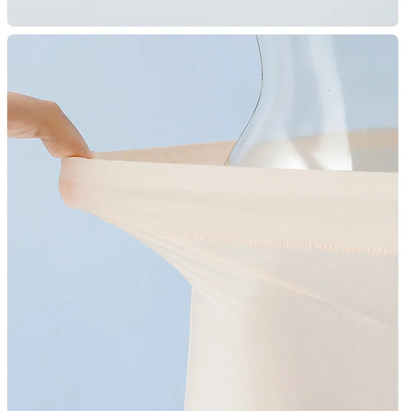 3PCS Ice Silk Ultra-Thin High Waist Boxer Briefs – Seamless Quick-Drying Plus Size Panties for Women