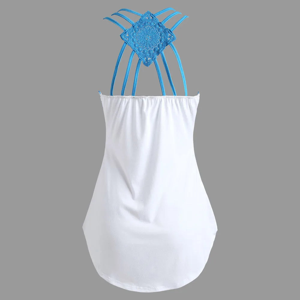 Ladies Bandages Sleeveless Vest Top Musical Notes Print Camisole For Women Plus Size Tops Crop Top Women 2022 Ropa Mujer