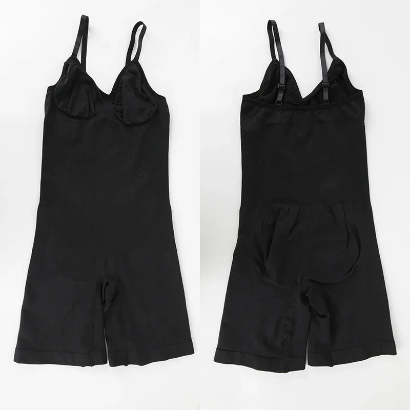 Seamless Tank Bodysuit Shapewear – Full-Body Slimming with Tummy Control, Anti-Chafing Shorts & Butt Lifter Waist Trainer