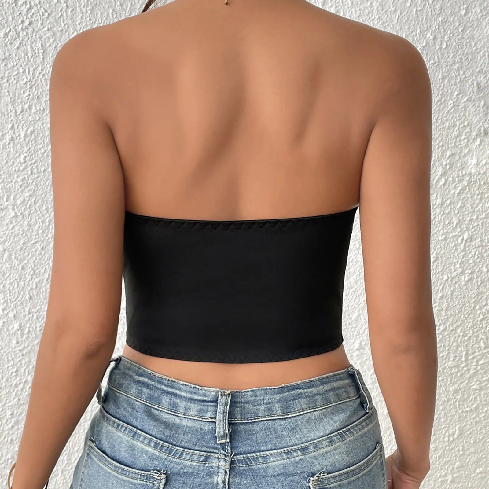 Strapless U-Shaped Invisible Adhesive Plunge Bra Women Reusable Strapless Backless Breast Lifting Push Up Dress Underwear