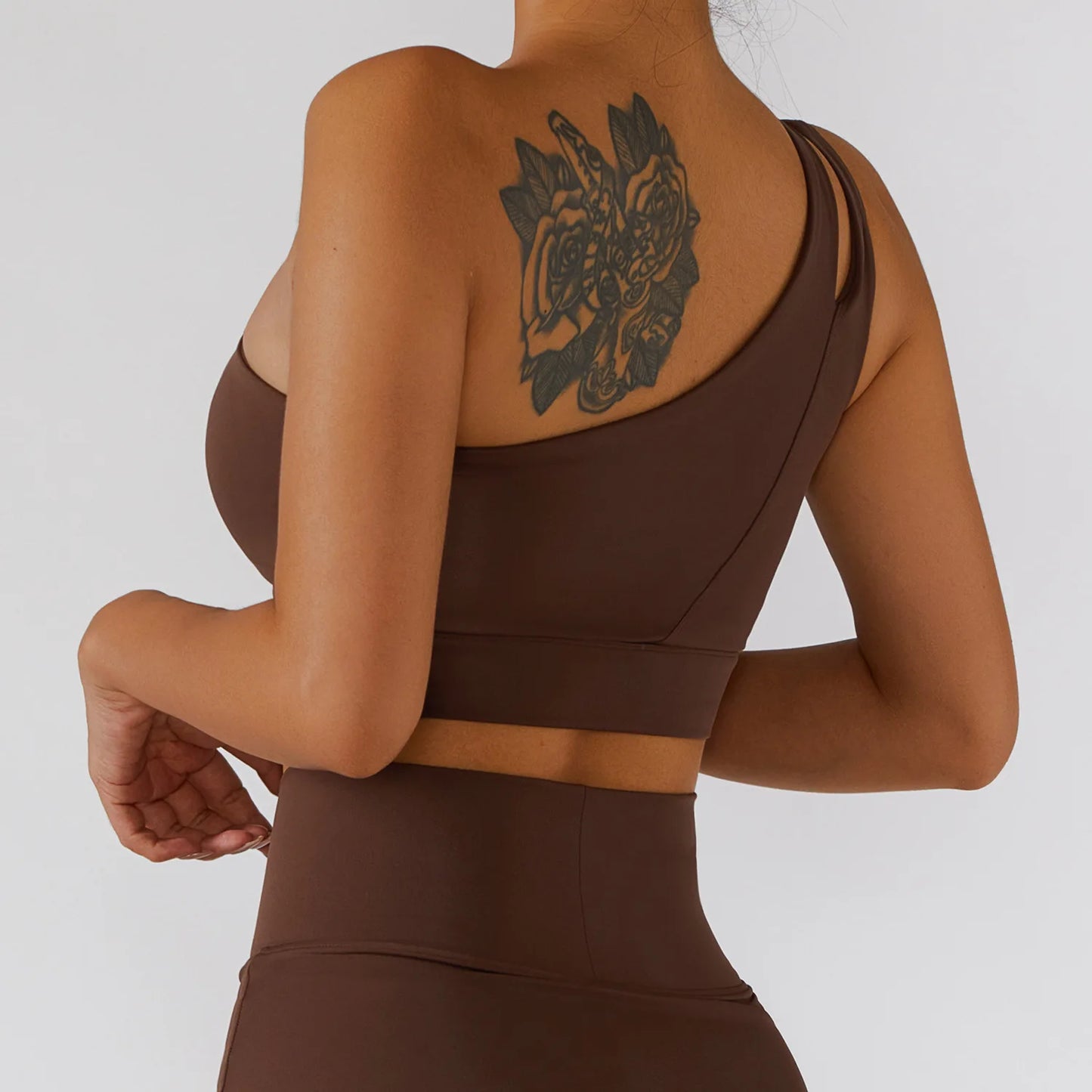 One-Shoulder Push-Up High-Impact Sports Bra – Sexy Gym & Running Vest