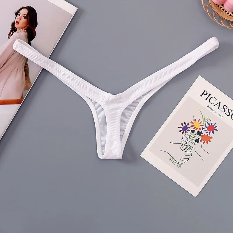 2/4pcs New Deep V Thong Women's Breathable  Line Sexy Hot Waist Mini Panties Bikini Bottom Thongs Female Panty Women Underwear
