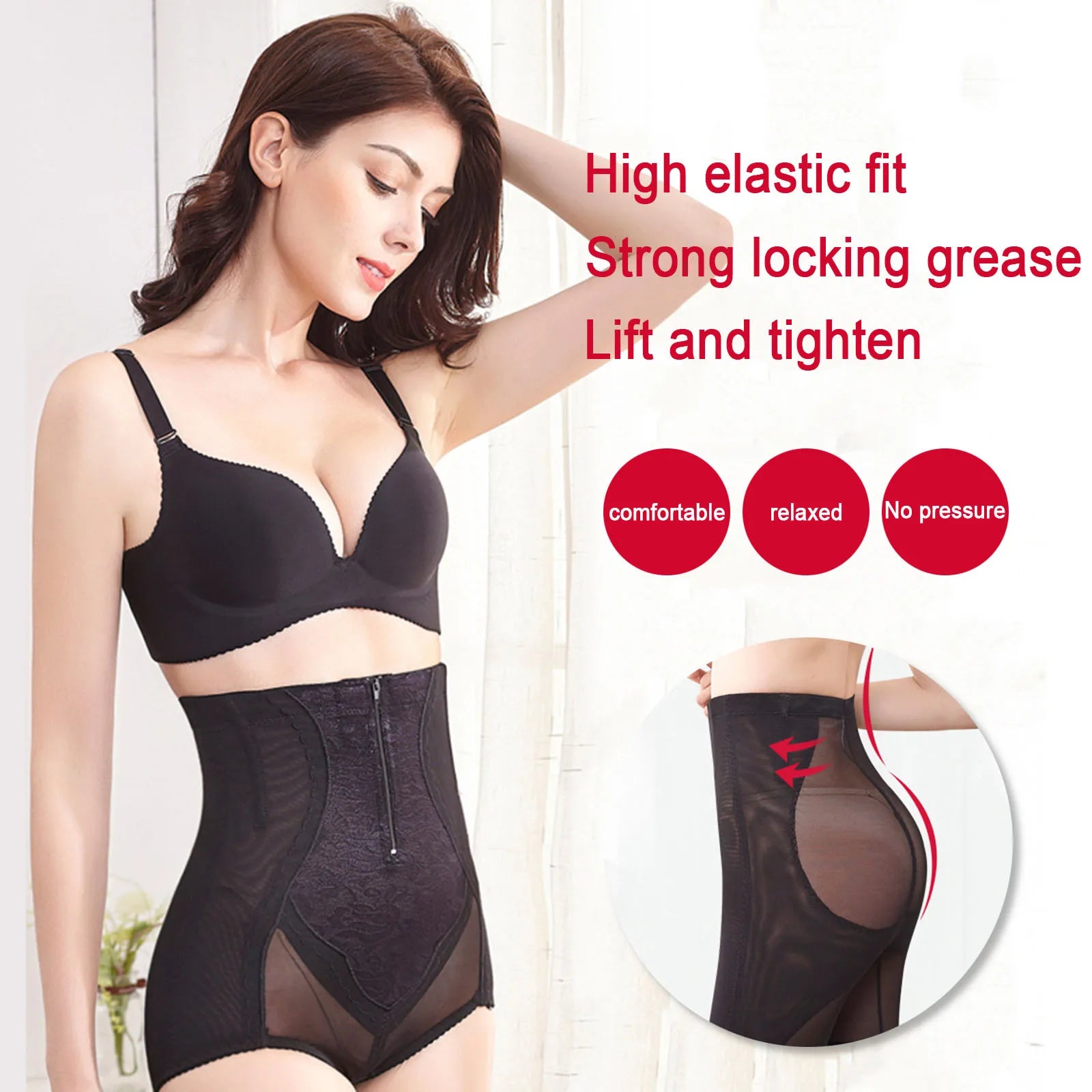 Seamless High Waist Tummy Control Shapewear Panties – Lady Trainer Briefs for Women (Plus Size, Solid Color)