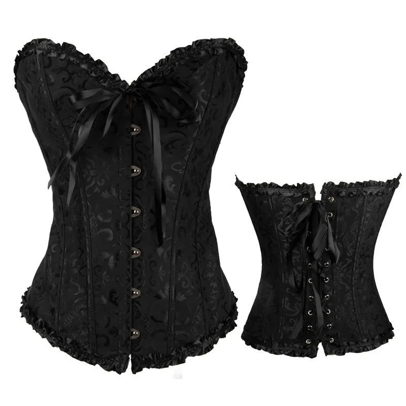 Sexy Slimming Corsets Waist Trainer Body Shaper Bustier Fajas Gothic Corset Lace Up Boned Corselete Shapewear Women Clothes
