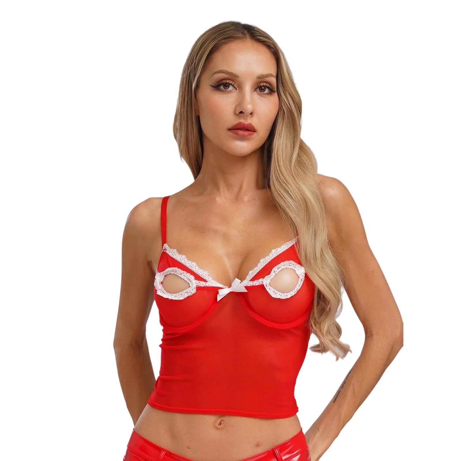 night club  Bra Sexy Vest Tops Pad-free Underwired Bare Breast