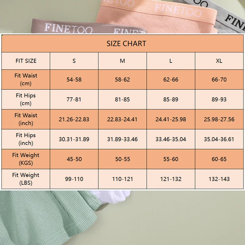 5PCS Women's Cotton Fabric Panties Fashion Letter Solid Color Boyshorts Seamless Cozy Breathable Sports Boxers Female Lingerie